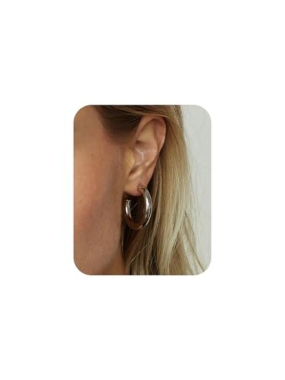 Lightweight Chunky Hoop Earrings 30mm Surgical Steel 14K Gold Plated